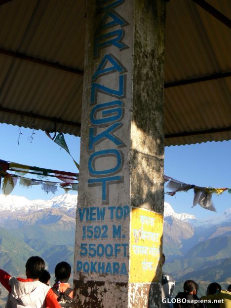 Postcard Sarangkot 1592 meters high