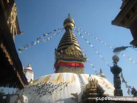 Postcard Kathmandu Swoyambhunath Temple