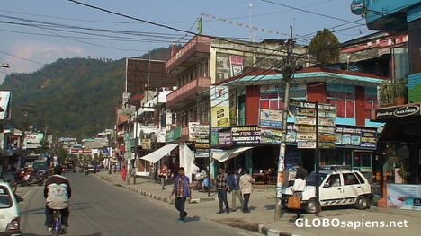 Postcard Pokhara main street