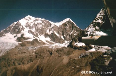 Postcard Flight over Himalaya, Khumbu-Himal