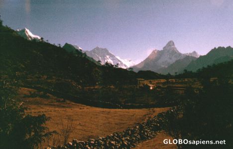 Postcard Himalaya, Look to the Mt. Everest 8.848 m