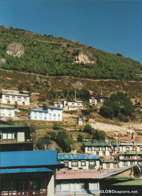 Postcard Namche to the west