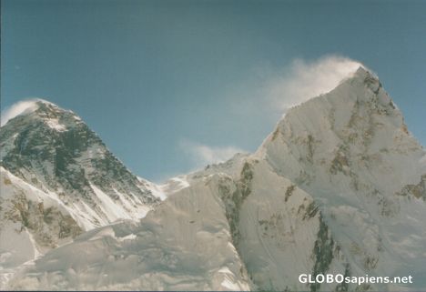 Postcard Everest and Lhotse