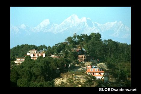 Postcard Nagarkot village, Nepal