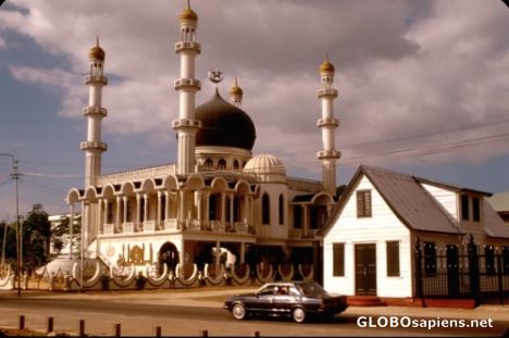 Postcard The mosque in Paramaribo