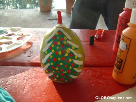 Postcard Caribbean Christmas tree ball
