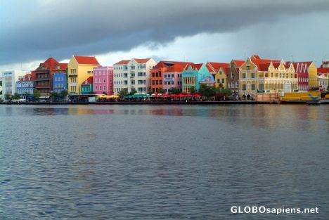 Postcard Willemstad (AN) - raining in the capital
