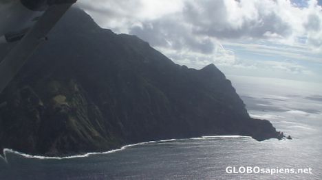 Postcard Dramatic landscape of Saba Island