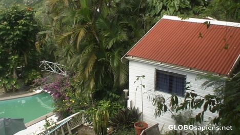 Postcard El Momo - the cheapest accommodation on Saba