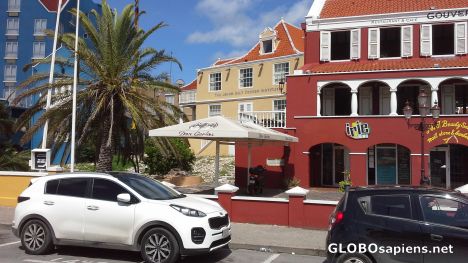 Postcard Color architecture of Curacao