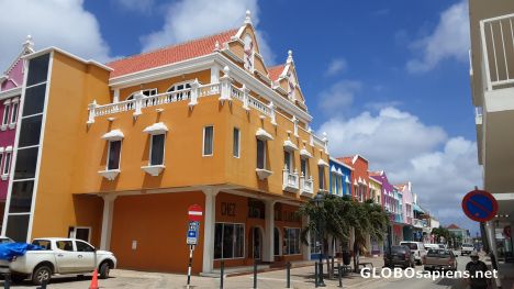 Postcard Colonial architecture of Bonaire