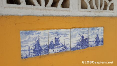 Postcard Dutch tiles