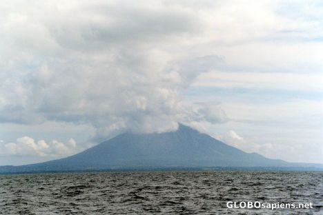 Postcard Lago de Nicaragua - Volcano