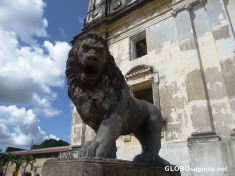 Postcard Lions of Cathedral de Leon
