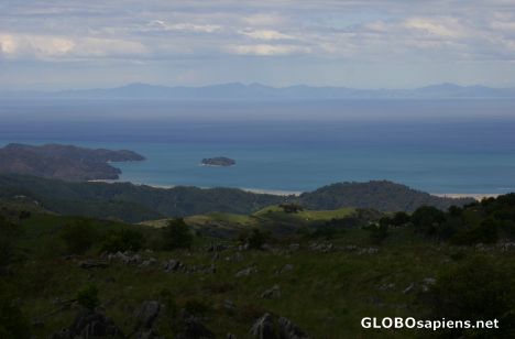 Postcard View Across Tasman Bay from Takaka Hill Summit