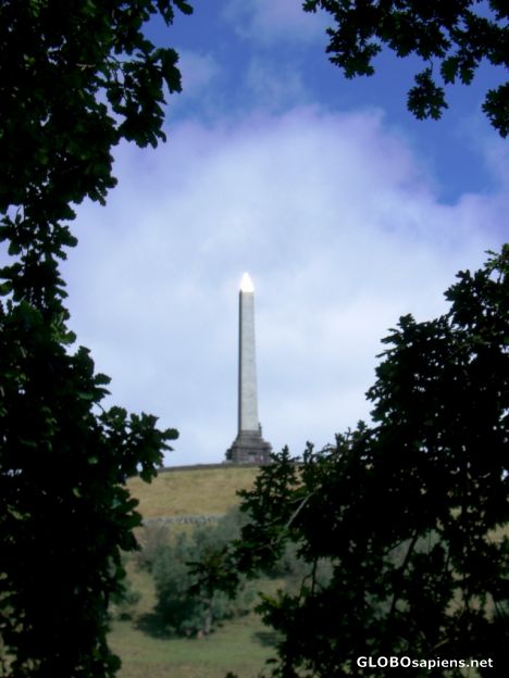 Postcard obelisk on one tree hill