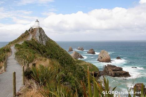Postcard Lighthouse at Nugget Point, South Island