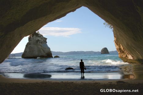 Postcard Alone at Cathedral Cove