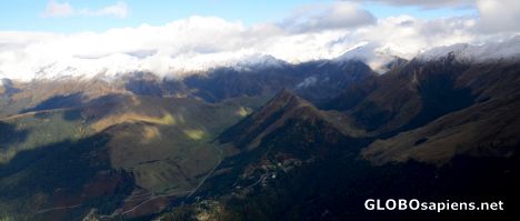Postcard Southern Alps (NZ) - flyover