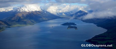 Postcard Southern Alps (NZ) - a bay