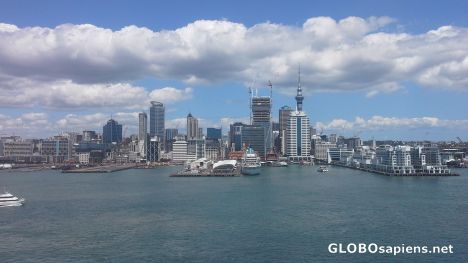 Postcard Auckland from the cruise ship