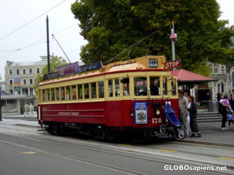 Postcard Christchurch Tramway