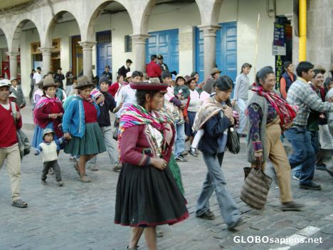 Postcard Demonstration in Cuzco
