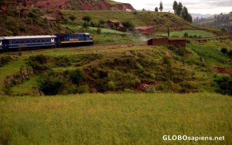 Postcard Train to Machu Picchu