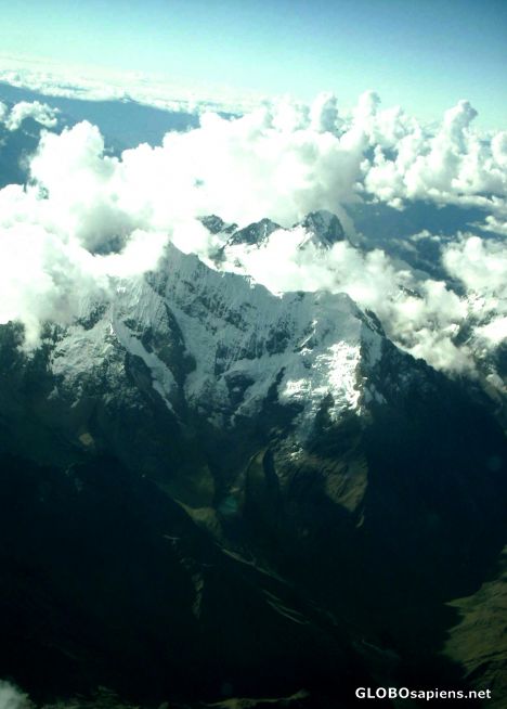 Postcard Aerial view of the Andes