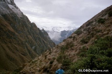 Postcard Inka Trail-View Through the Andes