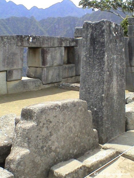 Postcard Andean Cross on Machu Picchu