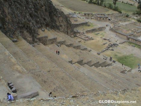 Postcard Terraces of the Inca ruins