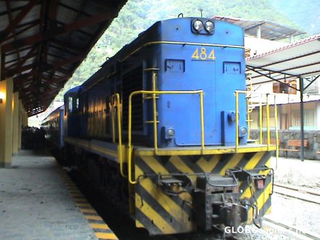 Postcard The blue Inca Train