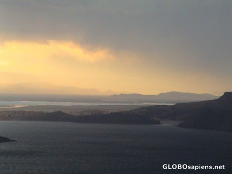 Postcard Sunset over Lake Titicaca