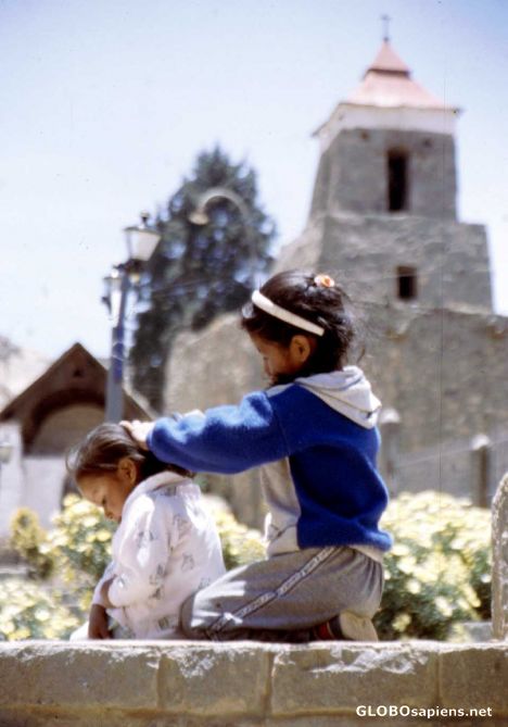Postcard at the village San Jeronimo de Casta