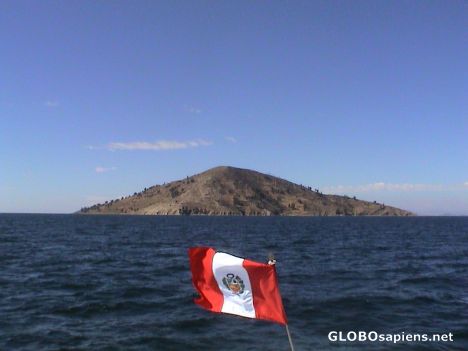 Postcard View of Taquile Island on Lake Titicaca