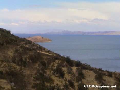 Postcard View of Lake Titicaca from Taquile Island