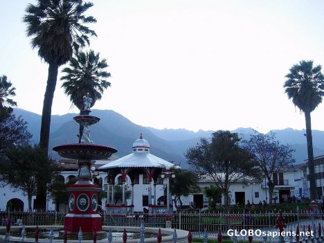 Postcard Plaza principal de Caraz Main Plaza Caraz