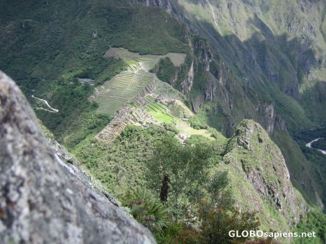 Postcard above Machu Picchu