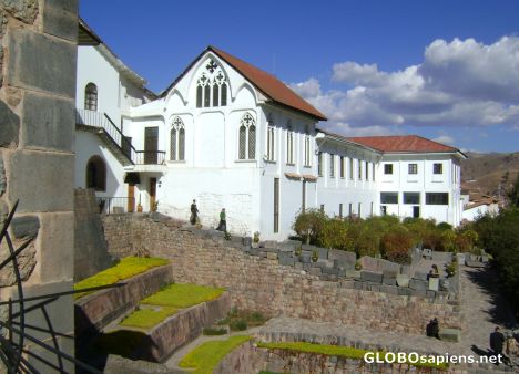 Postcard Qoricancah Temple and Saint Domingo Church.
