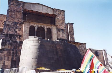 Postcard Coricancha temple.