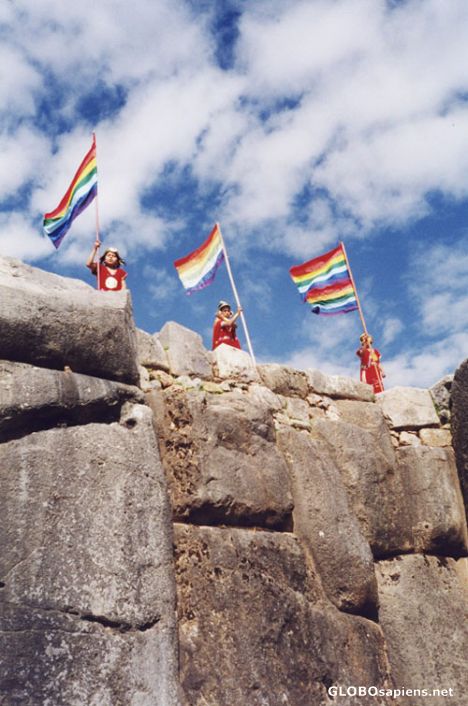 Postcard Inca warriors.