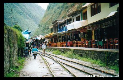 Postcard Machu Picchu Pueblo Railway