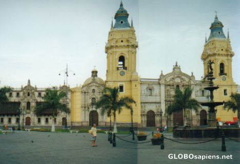 Postcard Plaza de Armas in Lima
