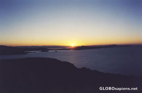 Postcard sunset from Amantani.