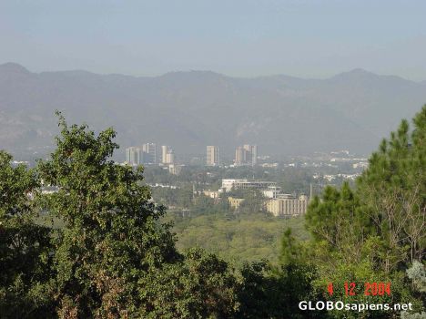 Postcard Islamabad from height