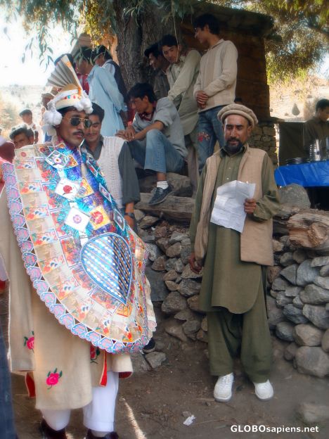 Postcard Tarshing - traditional village wedding