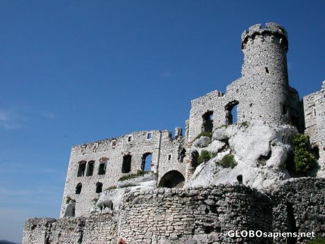 Postcard ruins of old castle