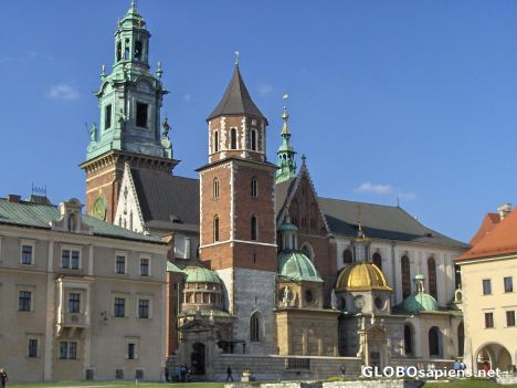 Postcard details of the cathedral on in the Wawel castle