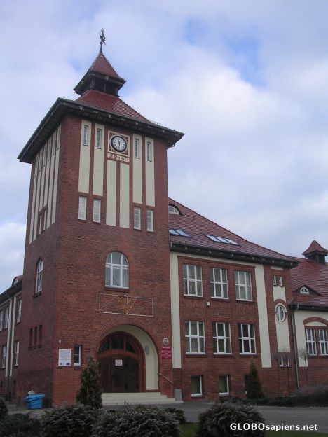 Postcard City Hall in Ustka